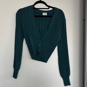 Wilfred Deep Teal Ribbed Cardigan